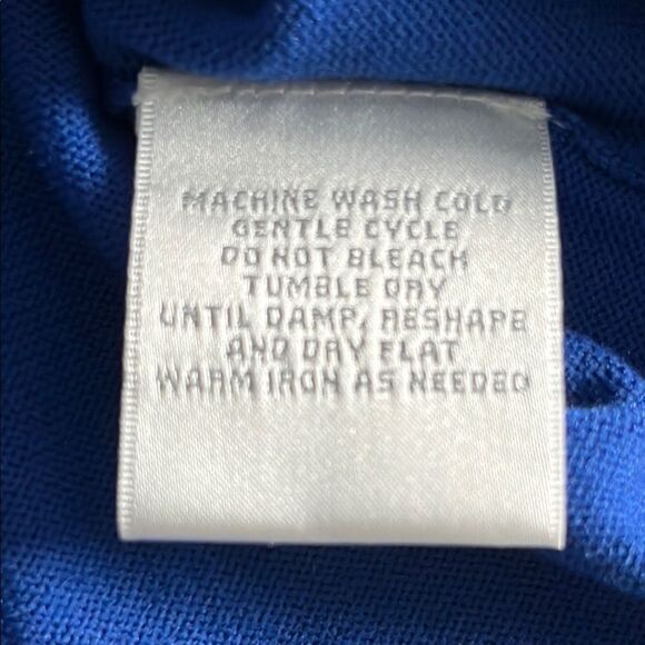 Worthington Thunder Blue Long Sleeve V Neck Fine Knit Sweater NWT Super … - Picture 10 of 11